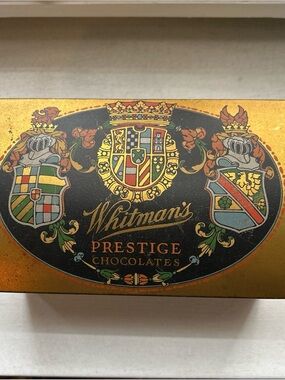 Whitman's Prestige Chocolates Vintage Metal Tin Decorative Box
